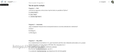 Crea un examen de test II
